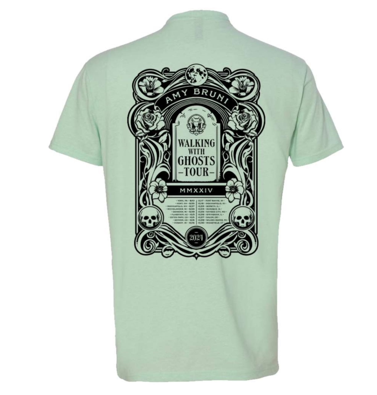 'Walking with Ghosts' Mint Tour Tee